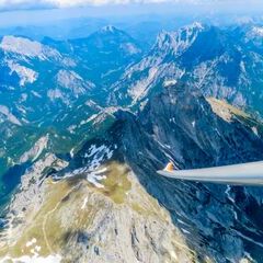 Flugwegposition um 11:28:53: Aufgenommen in der Nähe von Johnsbach, 8912 Johnsbach, Österreich in 2359 Meter